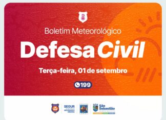São Sebastião registra chuva e ventos de 60 km/h durante madrugada, mas sem ocorrências graves