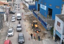 Obras na Rua Antônio Goulart Marmo avançam em etapas diante das condições de chuva no município