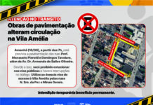 Pavimentação avança na Vila Amélia e terá interdições temporárias nesta sexta-feira