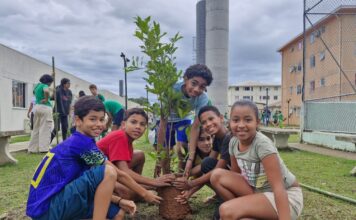 Prefeitura promove plantio de 40 mudas nativas na Costa Sul em parceria com o Instituto Verdescola