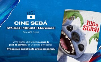 São Sebastião amplia programação da WSL com Cine Seba e cinema gratuito em Maresias neste domingo