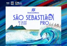Símbolo turístico de São Sebastião ganha ilustração artesanal para pôster da etapa mundial da WSL