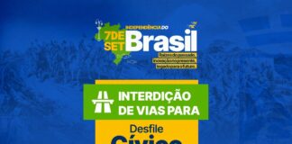 Rua da Praia tem bloqueios para Corrida da Independência e Desfile Cívico de 7 de Setembro