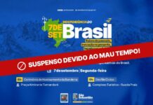NOTA OFICIAL – SUSPENSÃO DA PROGRAMAÇÃO CÍVICA DE 7 DE SETEMBRO