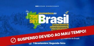 NOTA OFICIAL – SUSPENSÃO DA PROGRAMAÇÃO CÍVICA DE 7 DE SETEMBRO