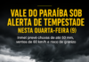 Vale do Paraíba sob alerta de tempestade nesta quarta-feira (9); Inmet prevê chuvas de até 50 mm, ventos de 60 km/h e risco de granizo