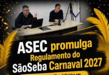 ASEC promulga Regulamento do SãoSeba Carnaval 2027 após duas plenárias com as agremiações