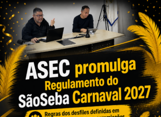ASEC promulga Regulamento do SãoSeba Carnaval 2027 após duas plenárias com as agremiações