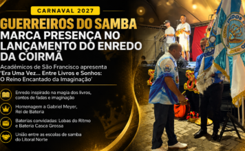Guerreiros do Samba marca presença no lançamento do enredo da coirmã Acadêmicos de São Francisco e reforça a união do Carnaval do Litoral Norte