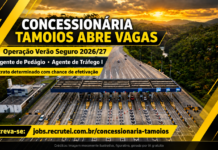 Concessionária Tamoios abre vagas de emprego para Operação Verão 2026/27