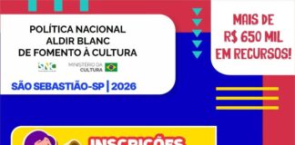 Prefeitura de São Sebastião prorroga inscrições de editais culturais até 12 de outubro