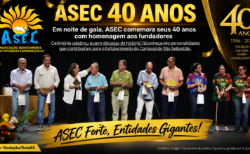 Em noite de gala, ASEC comemora seus 40 anos com homenagem aos fundadores